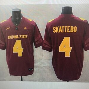 Cam Skattebo Red Stitched Maroon Jersey Vapor🧡